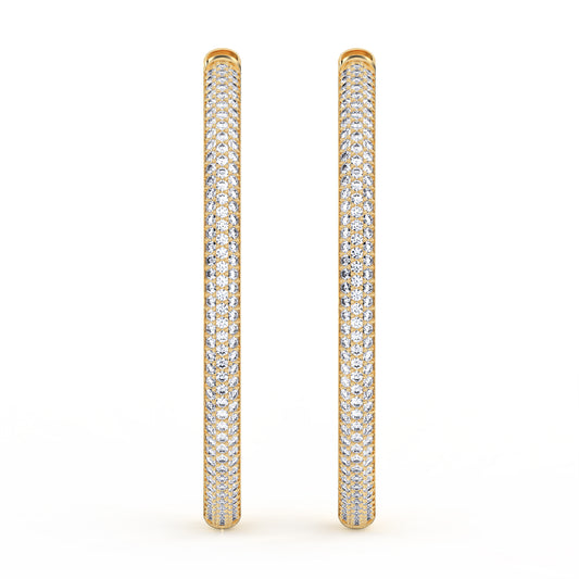 RoCo Earrings Gold Diamond 45 mm