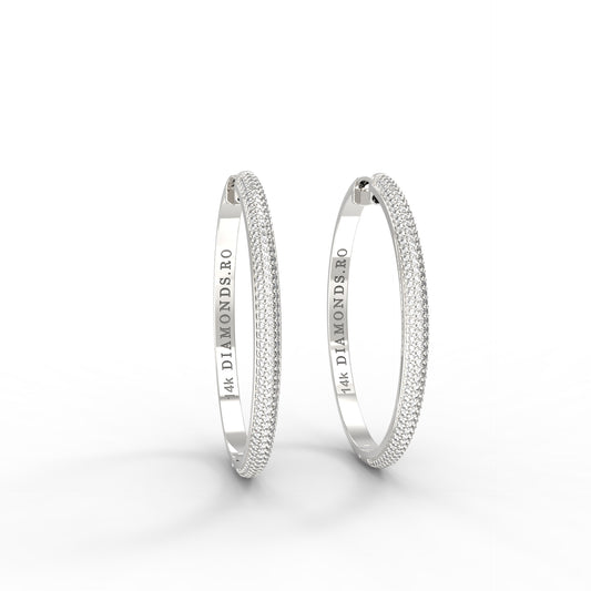 Diamonds Ro Hoop Earrings Gold