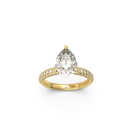Diamonds Ro Wedding Ring Gold Pear