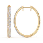 Load image into Gallery viewer, RoCo Earrings Gold Diamond 30 mm
