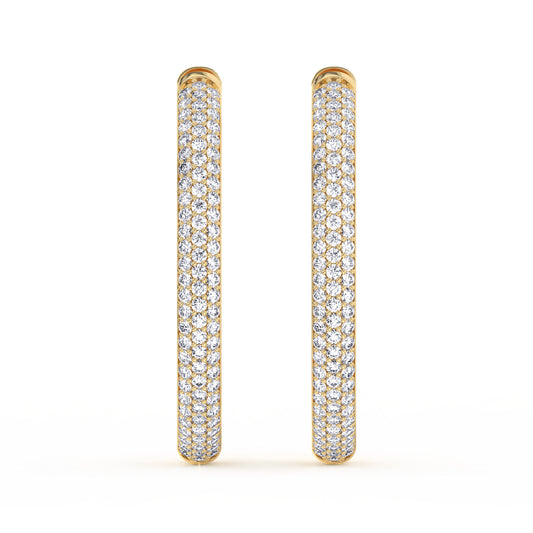 RoCo Earrings Gold Diamond 30 mm